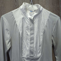 LS Show Shirt, 1/2 Snap Up, Snap Collar *vgc, seam puckers, mnr cuff stains
