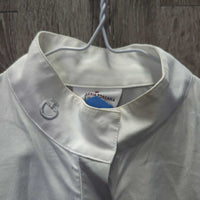 LS Show Shirt, 1/2 Snap Up, Snap Collar *vgc, seam puckers, mnr cuff stains
