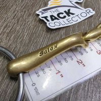 Curved French Link Loose Ring Bit, lozenge center *vgc, clean, mnr scratches & chews, stains & chews
