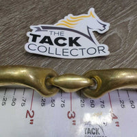 Curved French Link Loose Ring Bit, lozenge center *vgc, clean, mnr scratches & chews, stains & chews
