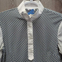 LS Show Shirt, Snap Collar *vgc, puckers, older?
