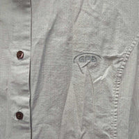 LS Show Shirt, snap Collar *gc, older, seam puckers, crinkles
