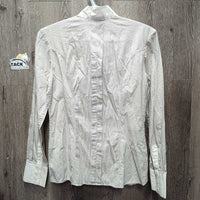 LS Show Shirt, snap Collar *gc, older, seam puckers, crinkles
