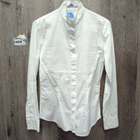 LS Show Shirt, Snaps, Snap Collar *gc, crinkled seam puckers, mnr thread, older
