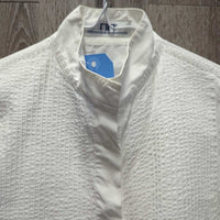 LS Show Shirt, Snaps, Snap Collar *gc, crinkled seam puckers, mnr thread, older
