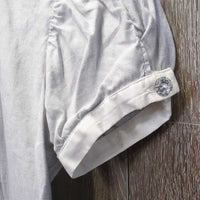 SS Show Shirt, Snaps, Bling Buttons *vgc, creaeses, mnr collar corner stains, seam puckers
