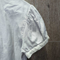 SS Show Shirt, Snaps, Bling Buttons *vgc, creaeses, mnr collar corner stains, seam puckers
