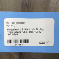LS Shirt, 1/3 Zip Up *vgc, seam rubs, older
