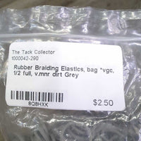 Rubber Braiding Elastics, bag *vgc, 1/2 full, v.mnr dirt
