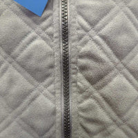 Microsuede Quilt Vest< Zipper *xc/vgc, clean, older, mnr lining snags
