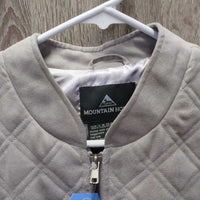 Microsuede Quilt Vest< Zipper *xc/vgc, clean, older, mnr lining snags
