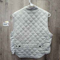 Microsuede Quilt Vest< Zipper *xc/vgc, clean, older, mnr lining snags
