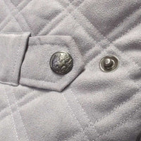 Microsuede Quilt Vest< Zipper *xc/vgc, clean, older, mnr lining snags
