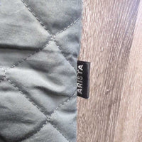 Quilt Vest, zipper *gc, discolored armpits, linty, older, puckers, hairy, loose lining
