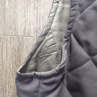 Quilt Vest, Zipper *gc, older, lining: creases & pulled seams, threads, rubs, mnr frays
