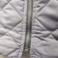 Quilt Vest, Zipper *gc, older, lining: creases & pulled seams, threads, rubs, mnr frays
