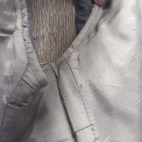 Quilt Vest, Zipper *gc, older, lining: creases & pulled seams, threads, rubs, mnr frays
