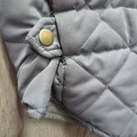 Quilt Vest, Zipper *gc, older, lining: creases & pulled seams, threads, rubs, mnr frays
