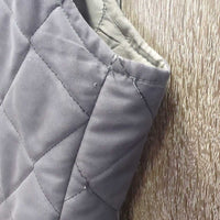 Quilt Vest, Zipper *gc, older, lining: creases & pulled seams, threads, rubs, mnr frays
