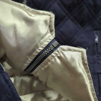 Microsuede Quilt Vest, Zipper *gc/vgc, older, threads, lining: mnr rubs, runs & snags
