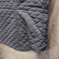 Thin Quilt Vest, Zipper *gc, v.puckered, rubs & pilly, loose lining, older, faded
