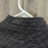 Thin Quilt Vest, Zipper *gc, v.puckered, rubs & pilly, loose lining, older, faded
