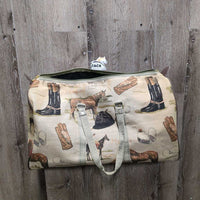 Equestrian Tapestry Canvas Duffle - Equipment Bag *vgc/xc, clean, mnr dust, snag & thread, puckers?bubbles?, edge rubs & fading
