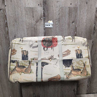 Equestrian Tapestry Canvas Duffle - Equipment Bag *vgc/xc, clean, mnr dust, snag & thread, puckers?bubbles?, edge rubs & fading
