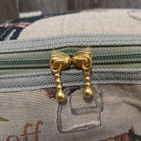 Equestrian Tapestry Canvas Duffle - Equipment Bag *vgc/xc, clean, mnr dust, snag & thread, puckers?bubbles?, edge rubs & fading
