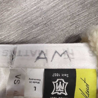 Rolled Sheepskin & Quilt Jumper Half Pad *vgc/gc, stains, mnr hair, pills
