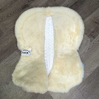 Quilt & Fleece Half Pad, Rolled Sheepskin *xc, clean, mnr stains & puckers
