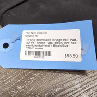 Shimmable Bridge Half Pad, x2 1/4" shims *vgc, clean, mnr hair, residue/stains/dirt
