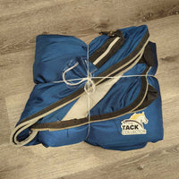 Med? Winter Blanket, 2 legs *gc, clean, snags, unstitched reflectors, faded, 0 Wpf, stains, older
