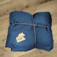 Med? Winter Blanket, 2 legs *gc, clean, snags, unstitched reflectors, faded, 0 Wpf, stains, older

