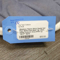 Fleece Micro Suede Half Pad, Spine Free Mesh *gc, clean, stains, puckers
