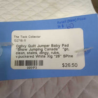 Quilt Jumper Baby Pad "Show Jumping Canada" *gc, clean, stains, dingy, rubs, v.puckered
