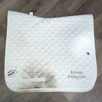 Quilt Profile Saddle Pad "Kelowna Riding Club" *gc, clean, stains, puckers, rubs
