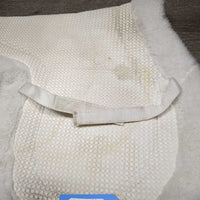Waffle Fitted Fleece Hunter Saddle Pad *gc, stains, dirt, older, dingy, rubs
