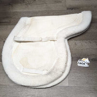 Waffle Fitted Fleece Hunter Saddle Pad *gc, stains, dirt, older, dingy, rubs
