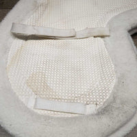 Waffle Fitted Fleece Hunter Saddle Pad *gc, stains, dirt, older, dingy, rubs
