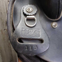 15.5" XW *6.25" Big Horn Synthetic & Leather Endurance Saddle, NO Stirrups, 2 Latigo Billets, Fleece Panels, Serial #119
