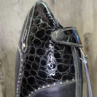 Dressage Boots, Bling, Zips, Black Forms & Boot Bag *vgc/gc, dirt, rubs, scuffs, faded
