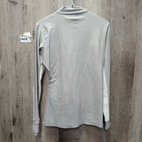 "Millbrook Leathers" LS Sun Shirt, 1/4 zip up, Mesh Sleeves *gc, pit stains, rubs, pills, snags, peeling logo
