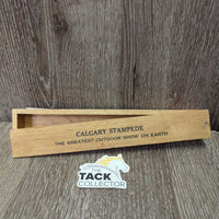 VINTAGE Wood Box & Lid "Calgary Stampede" *xc, mnr edge scrapes & stains
