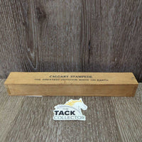 VINTAGE Wood Box & Lid "Calgary Stampede" *xc, mnr edge scrapes & stains
