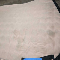 Reversible? Thick Quilt Jumper Saddle Pad *gc/fair, repairs, re-covered?, faded, puckers, rubs, pills stains, discolored, cut & missing tabs
