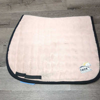 Reversible? Thick Quilt Jumper Saddle Pad *gc/fair, repairs, re-covered?, faded, puckers, rubs, pills stains, discolored, cut & missing tabs
