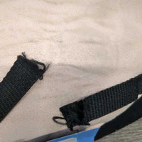 Reversible? Thick Quilt Jumper Saddle Pad *gc/fair, repairs, re-covered?, faded, puckers, rubs, pills stains, discolored, cut & missing tabs
