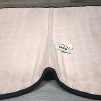 Reversible? Thick Quilt Jumper Saddle Pad *gc/fair, repairs, re-covered?, faded, puckers, rubs, pills stains, discolored, cut & missing tabs
