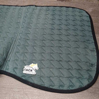 Reversible? Thick Quilt Jumper Saddle Pad *gc/fair, repairs, re-covered?, faded, puckers, rubs, pills stains, discolored, cut & missing tabs
